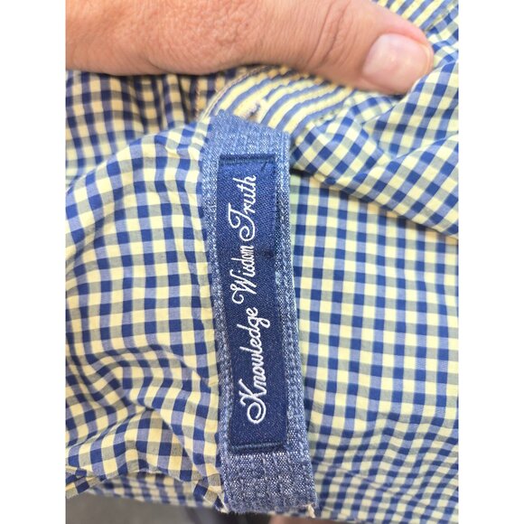 Robert Graham Mens Long Sleeve Button-Down Shirt XL Blue & Yellow Checkered - Picture 7 of 9